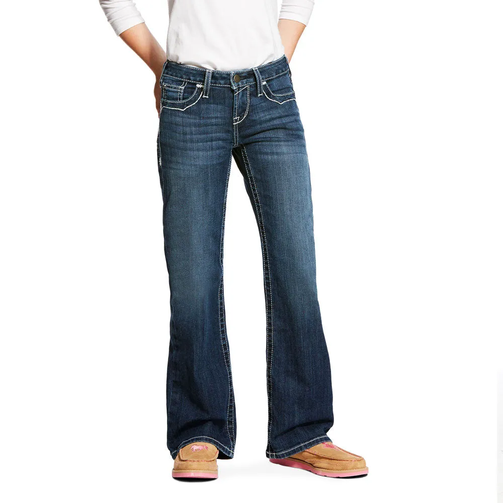 10025984 Ariat Girl's Entwined Boot Cut Jean