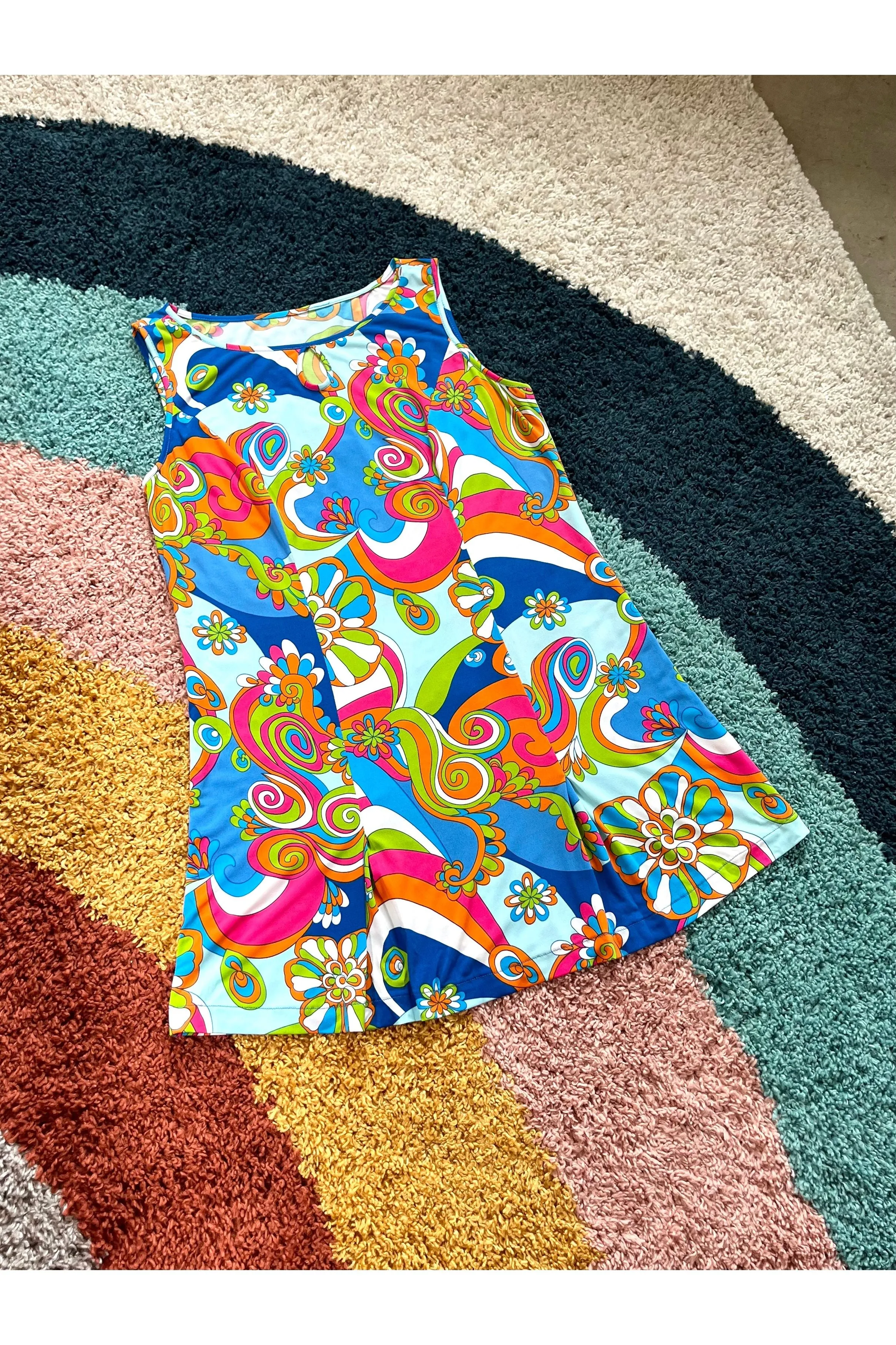 60s-70s Style Psychedelic Print Mini