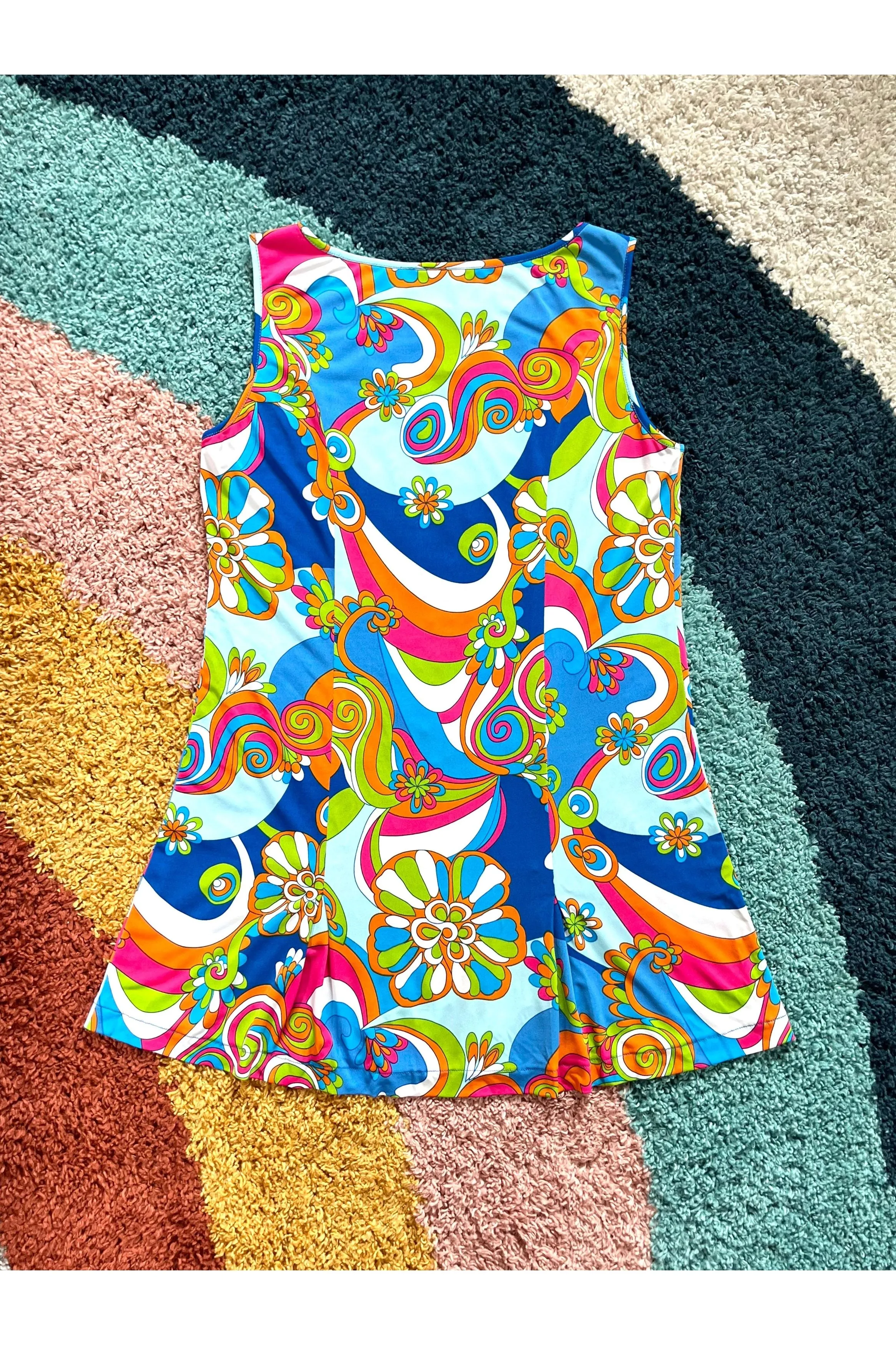 60s-70s Style Psychedelic Print Mini