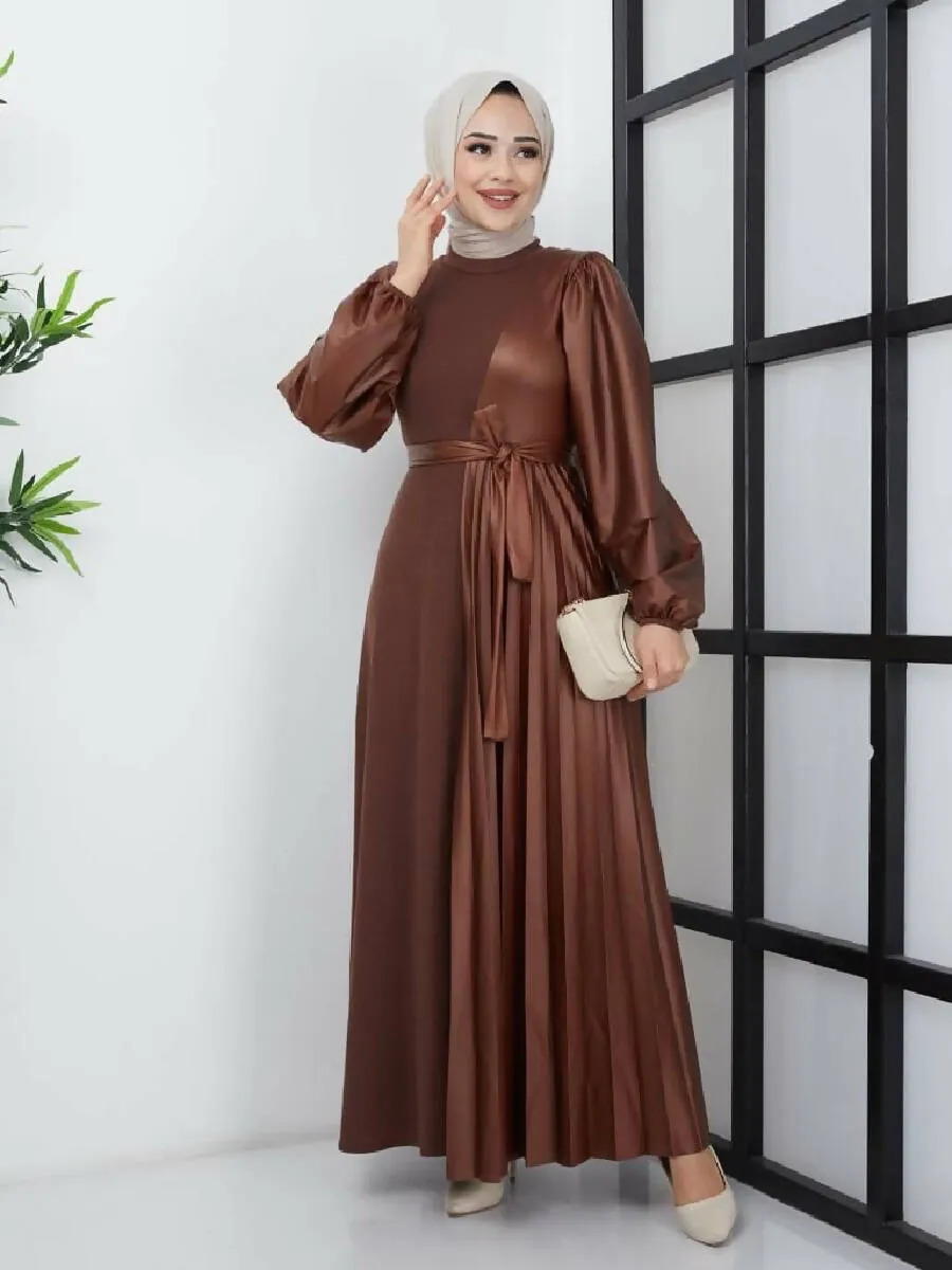Bella Shop Women's winter Leather Dress 615g