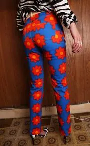 BruceGlen Poppy Print Flare Jean