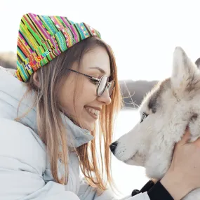 Candy Stripe Slouch Beanie