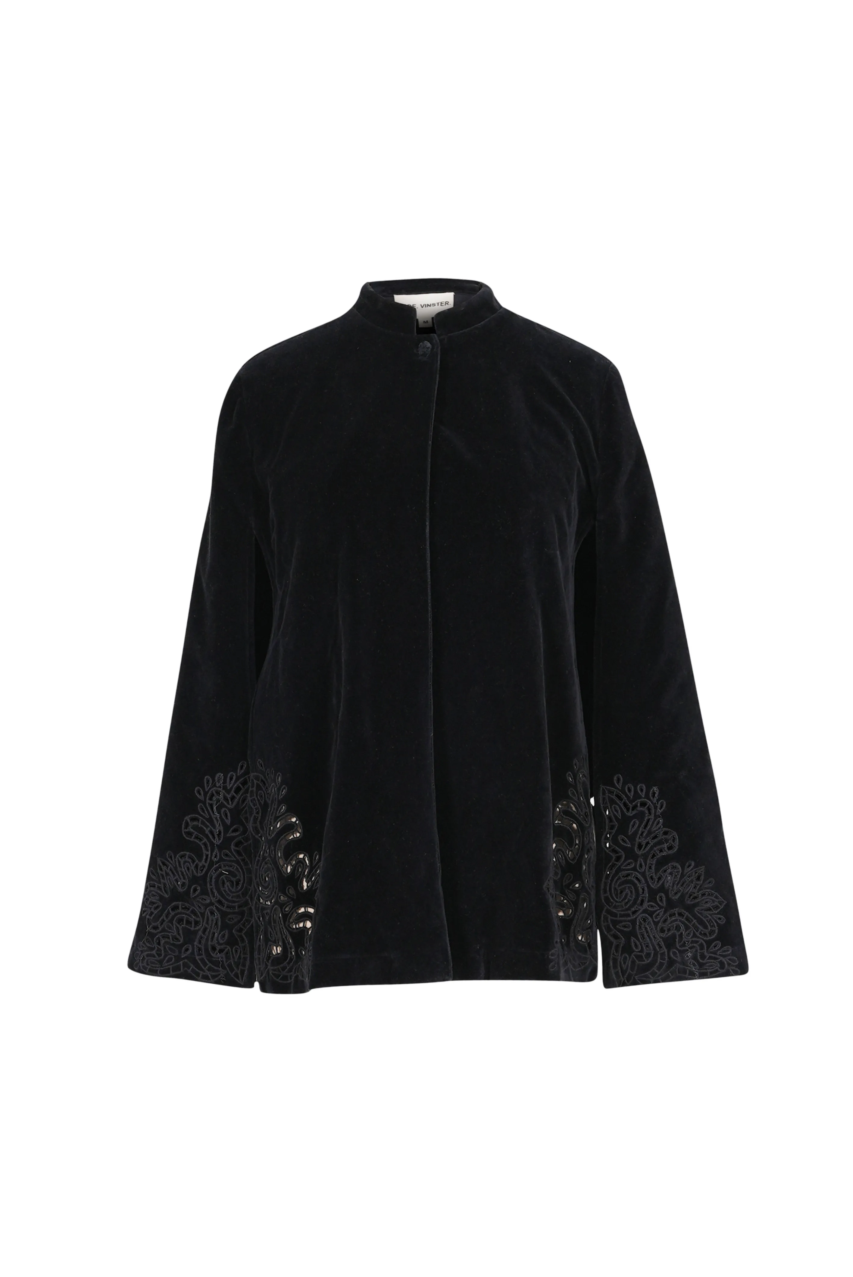 Cape en velours et dentelle noir LOVE