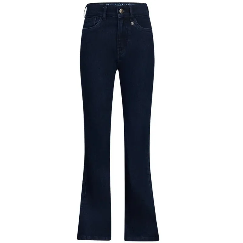Dark Blue Denim flair jeans Mikkie