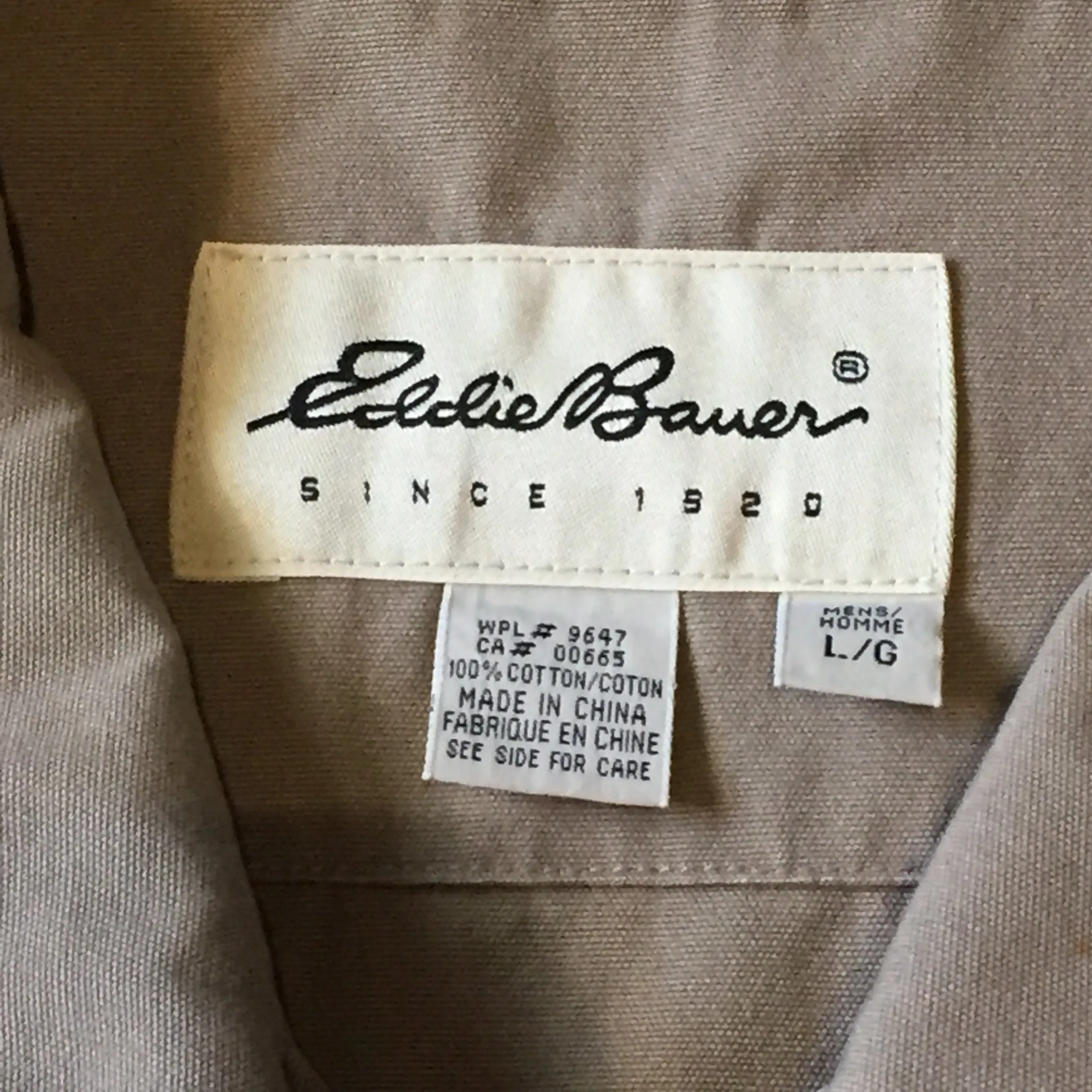Eddie Bauer Beige Cotton Chore Jacket