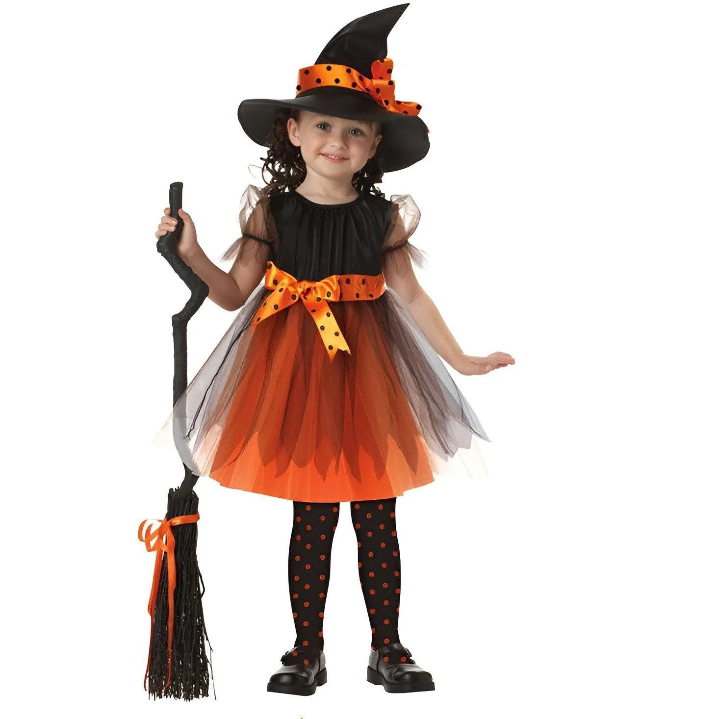 Kids' Halloween Witch Costume With Hat