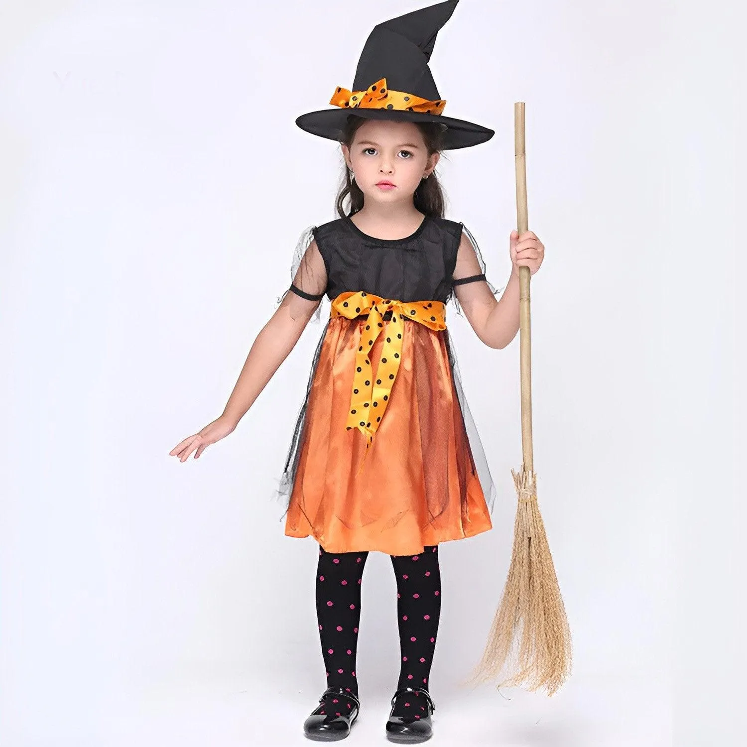 Kids' Halloween Witch Costume With Hat