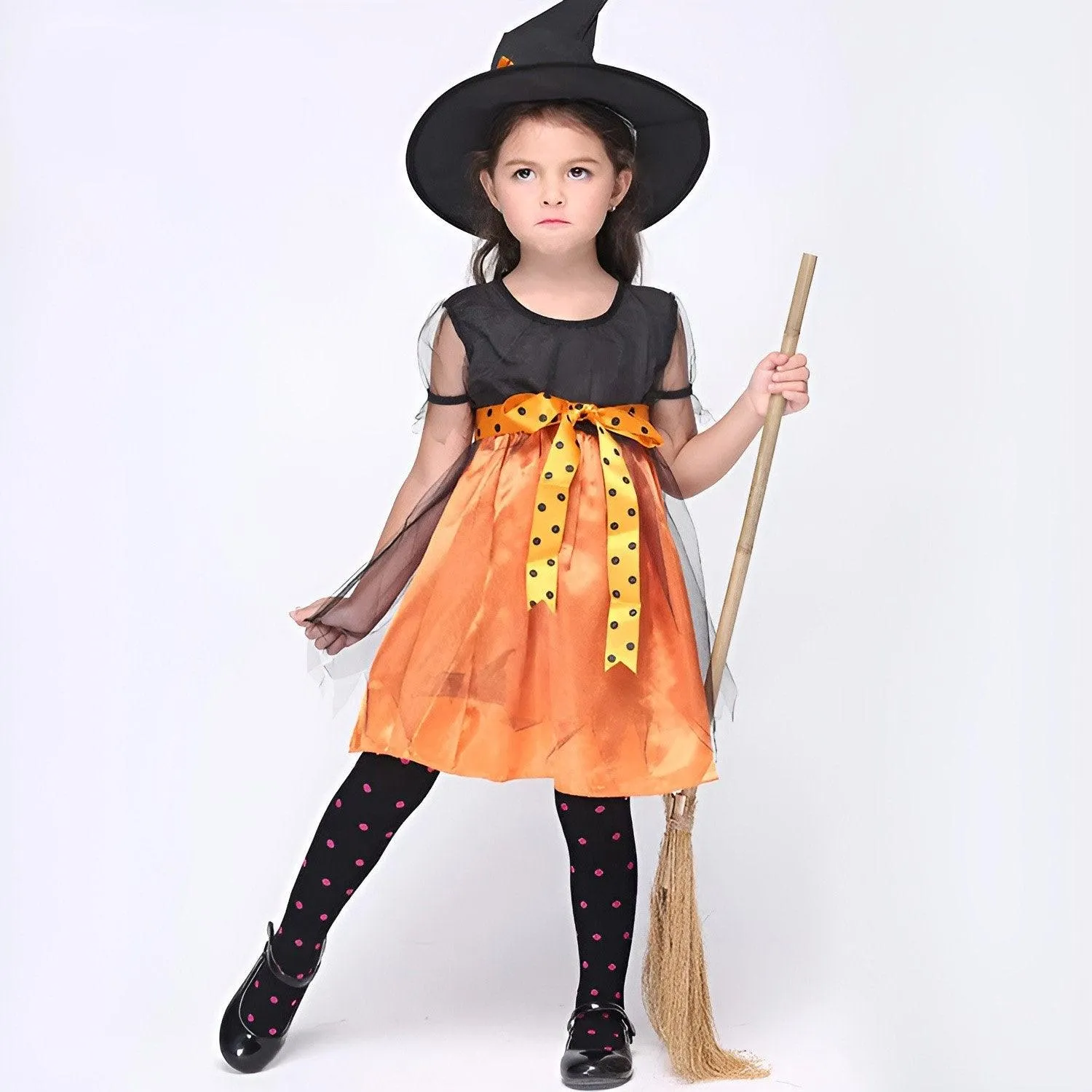 Kids' Halloween Witch Costume With Hat