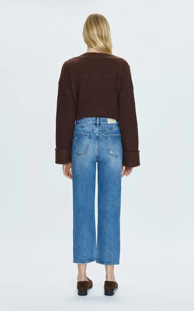 Pistola- Cassie Crop Super High Rise Straight Jean in Central Vintage