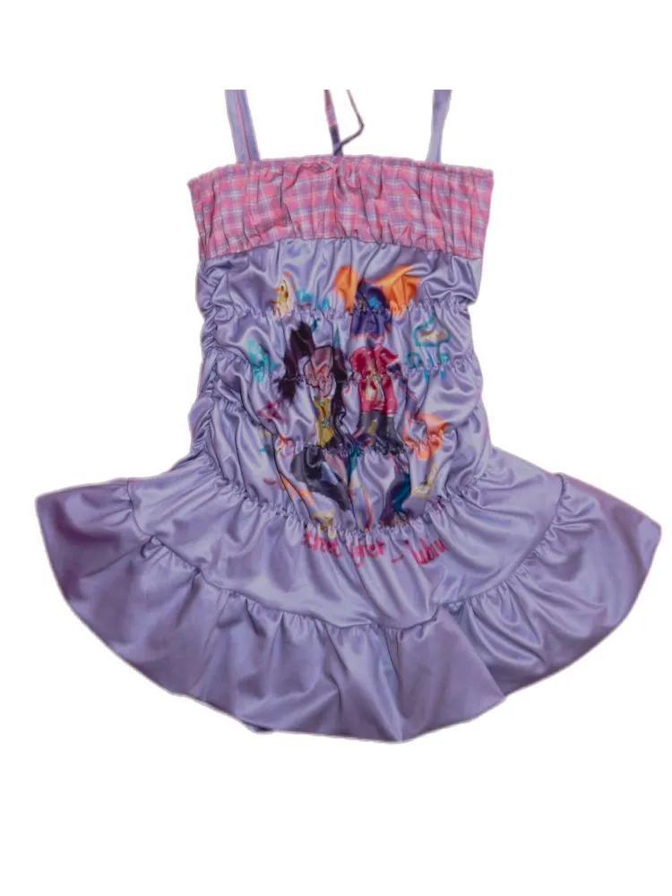 Pleated halter y2K dress【s0000009302】