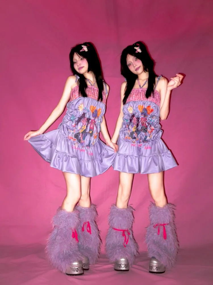 Pleated halter y2K dress【s0000009302】