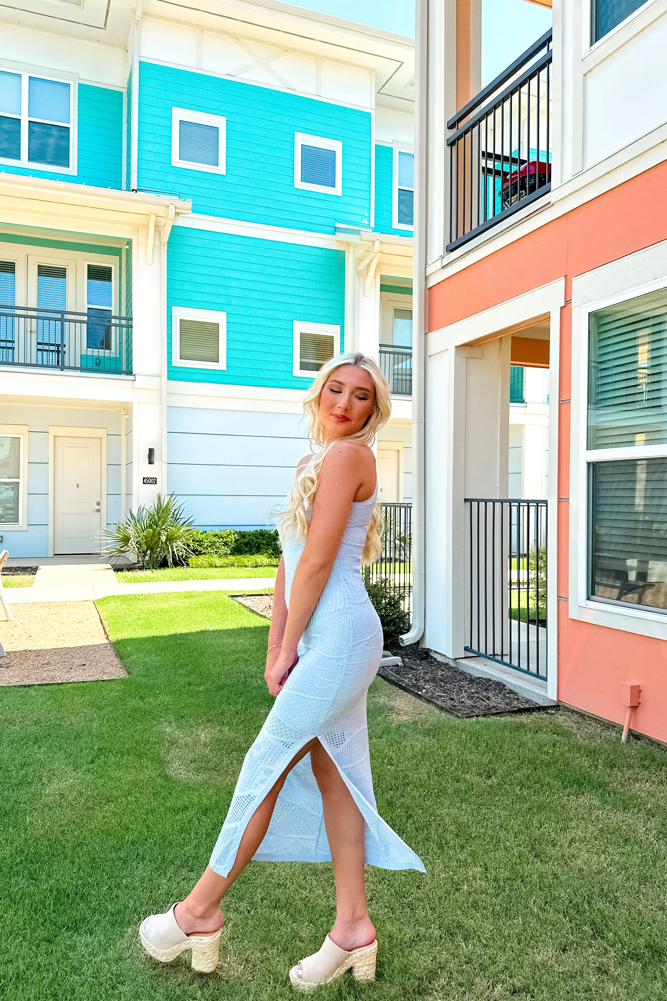 Seaside Knit Midi Dress