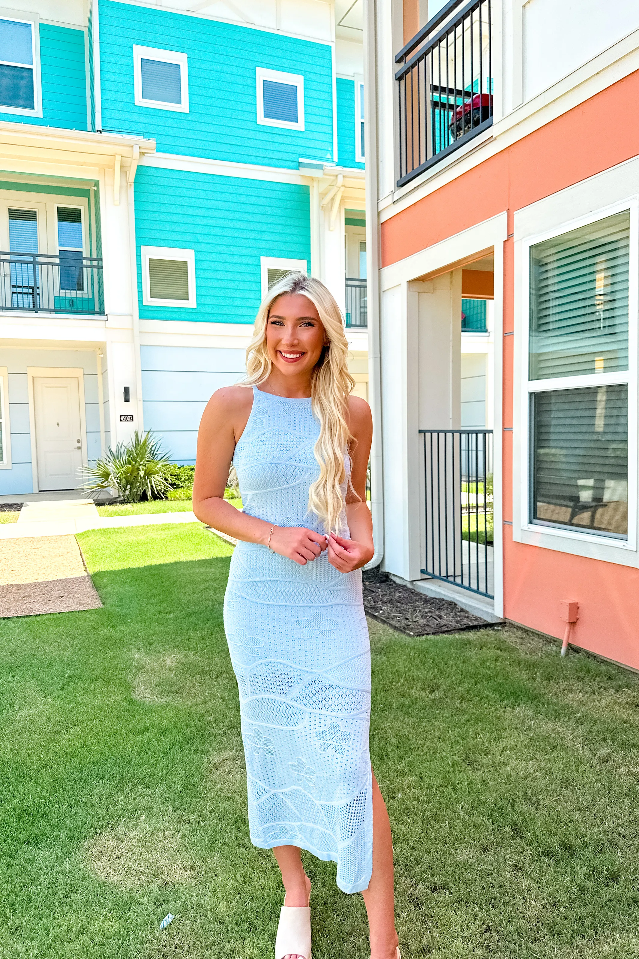 Seaside Knit Midi Dress