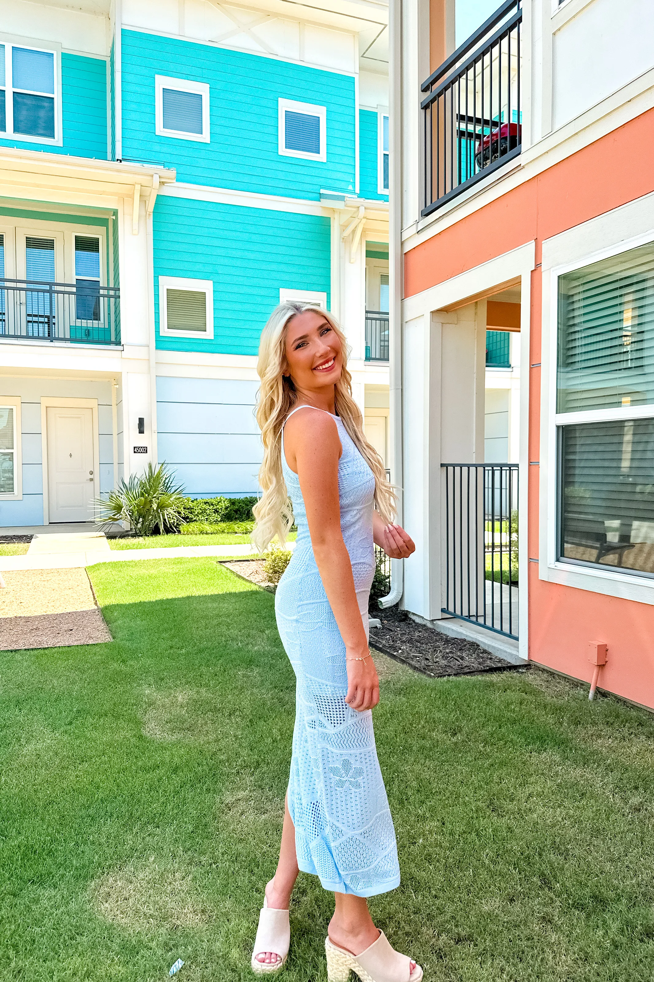 Seaside Knit Midi Dress