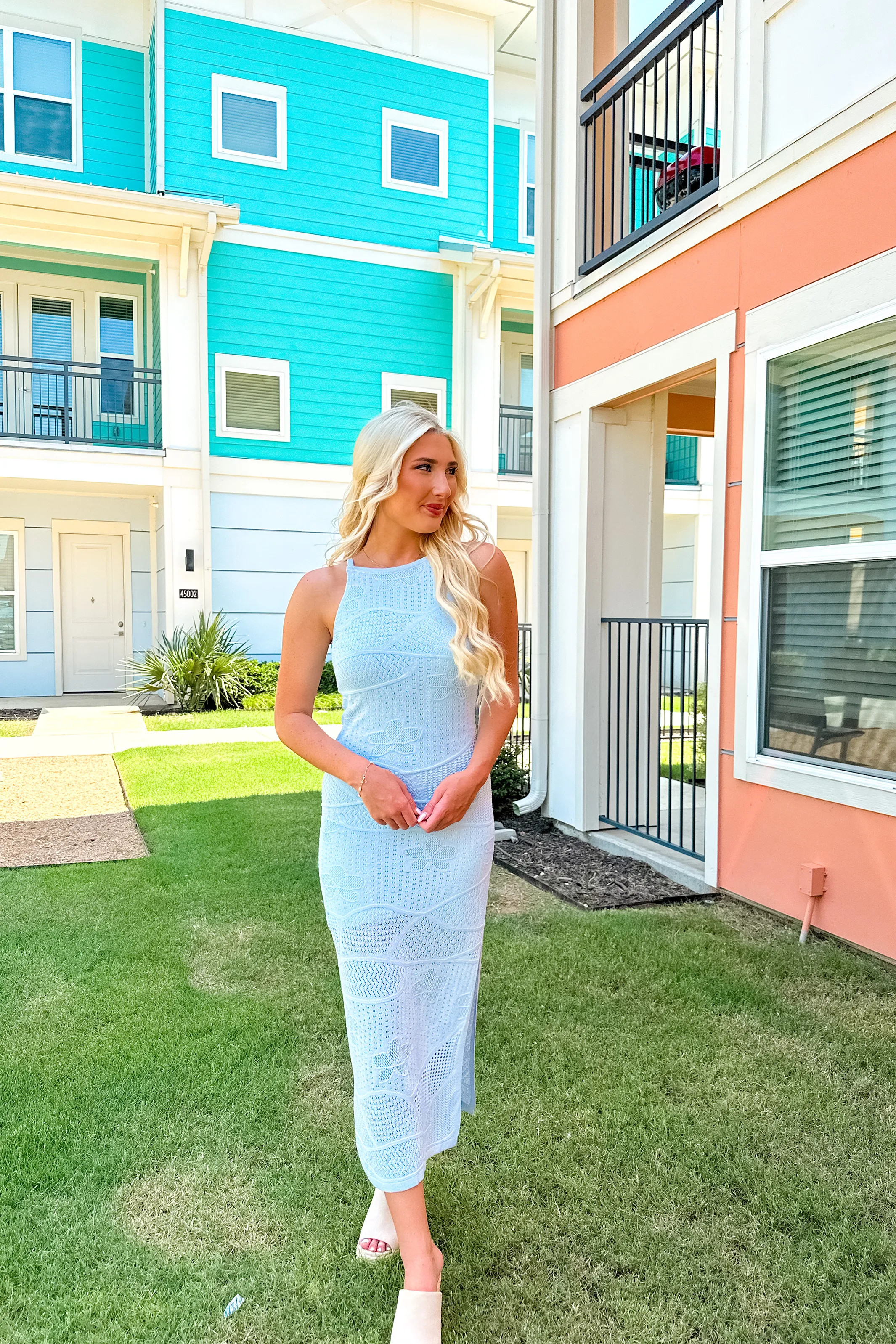 Seaside Knit Midi Dress