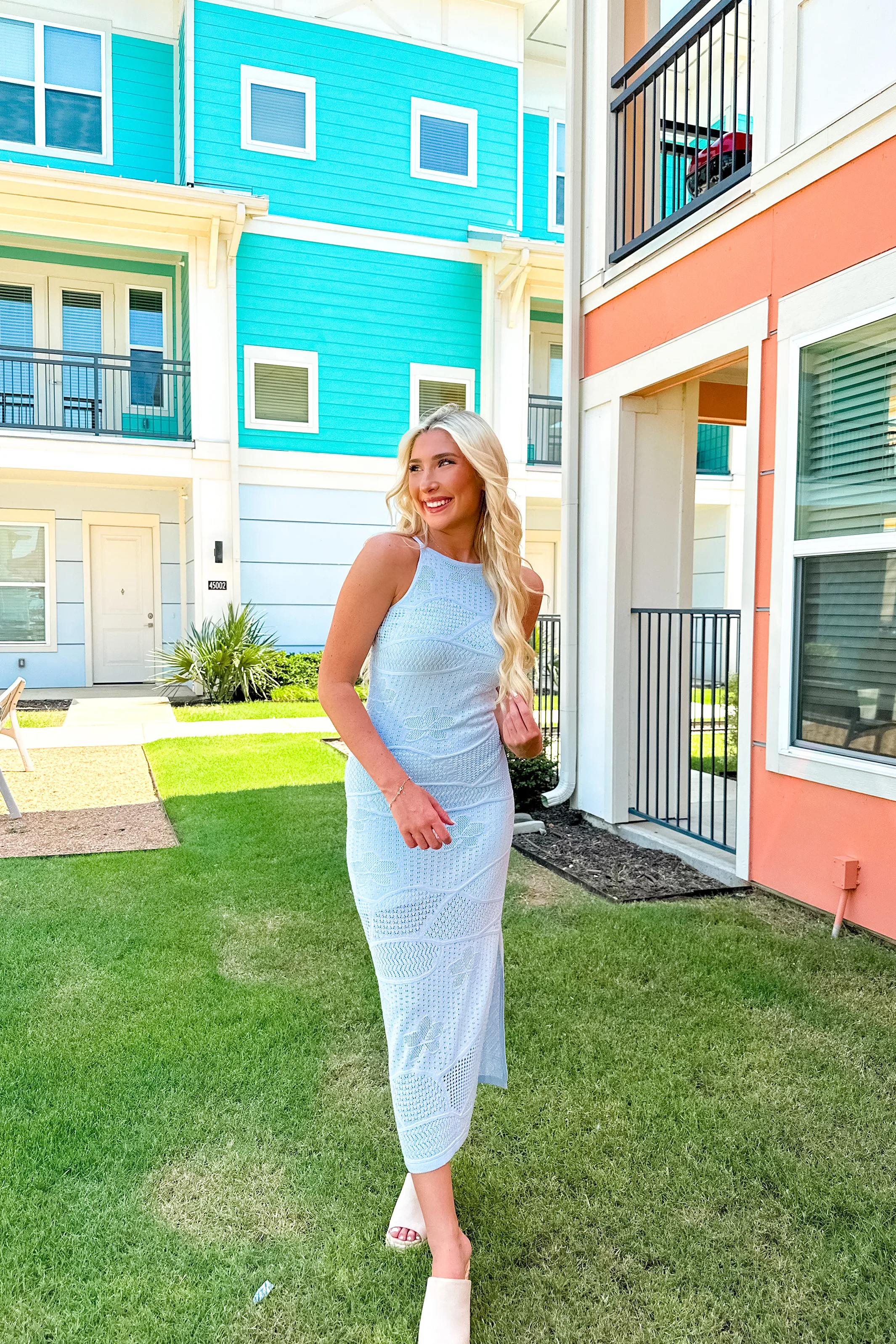 Seaside Knit Midi Dress