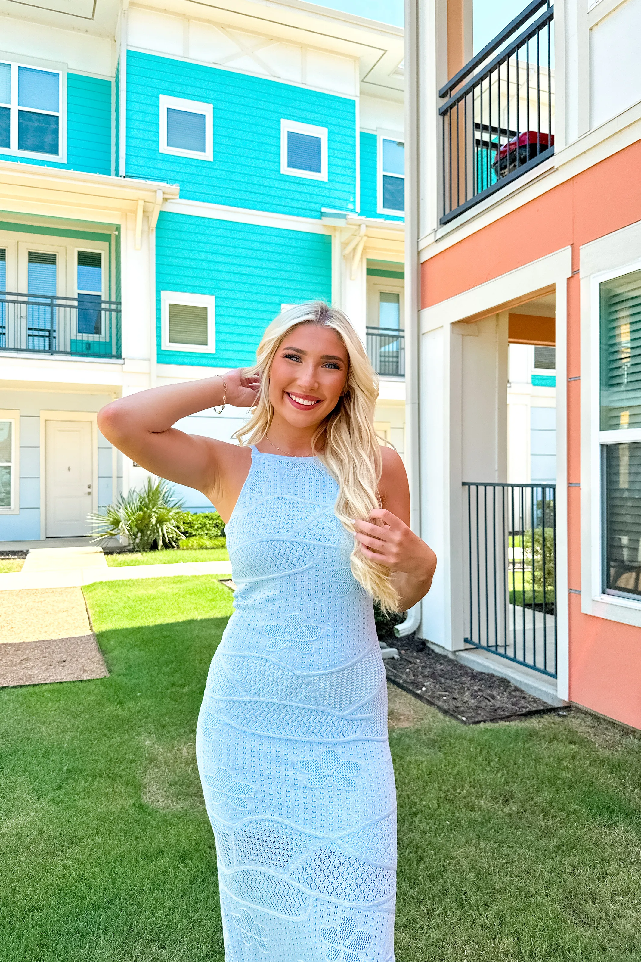 Seaside Knit Midi Dress