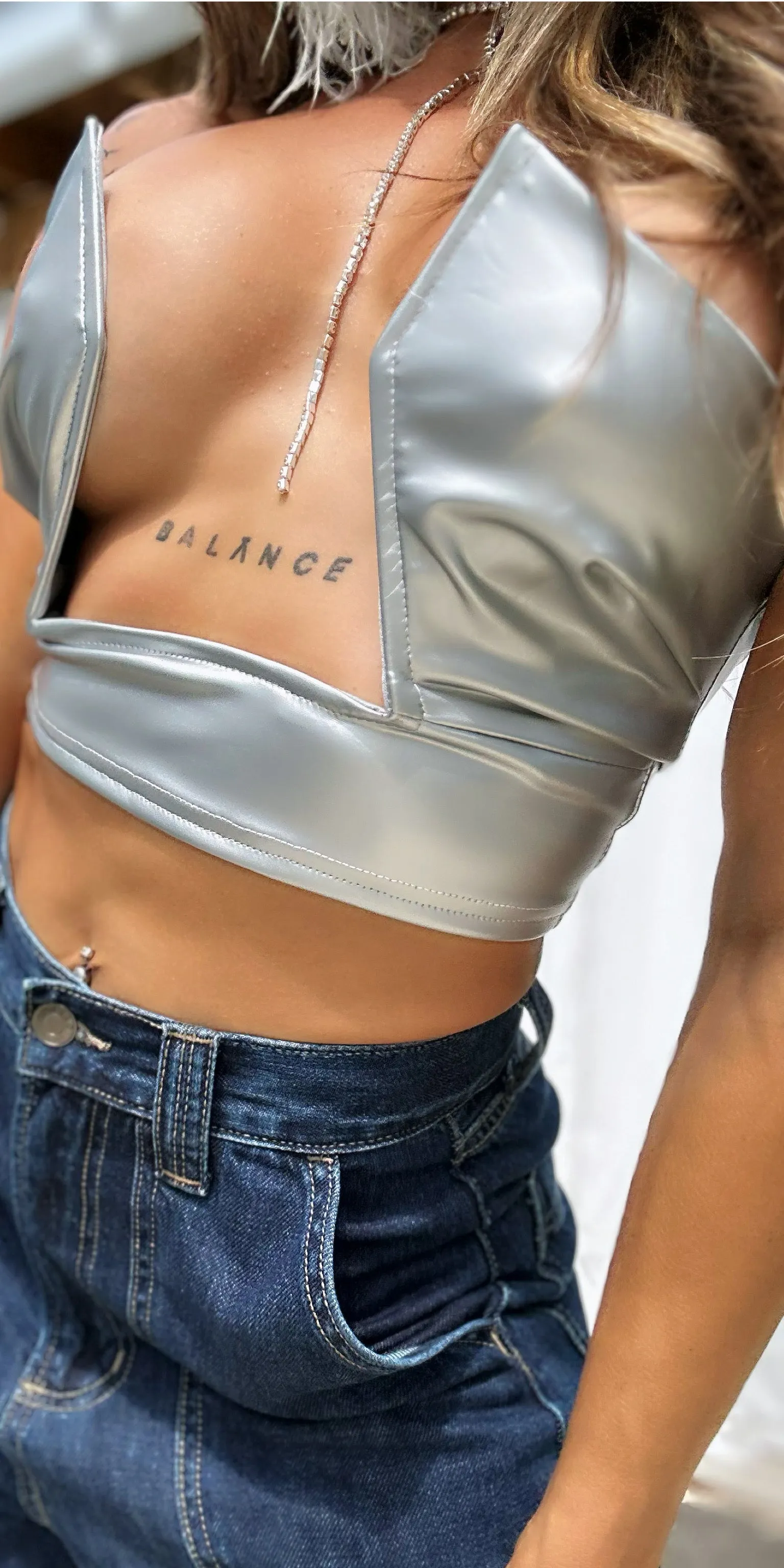 Silver Bustier