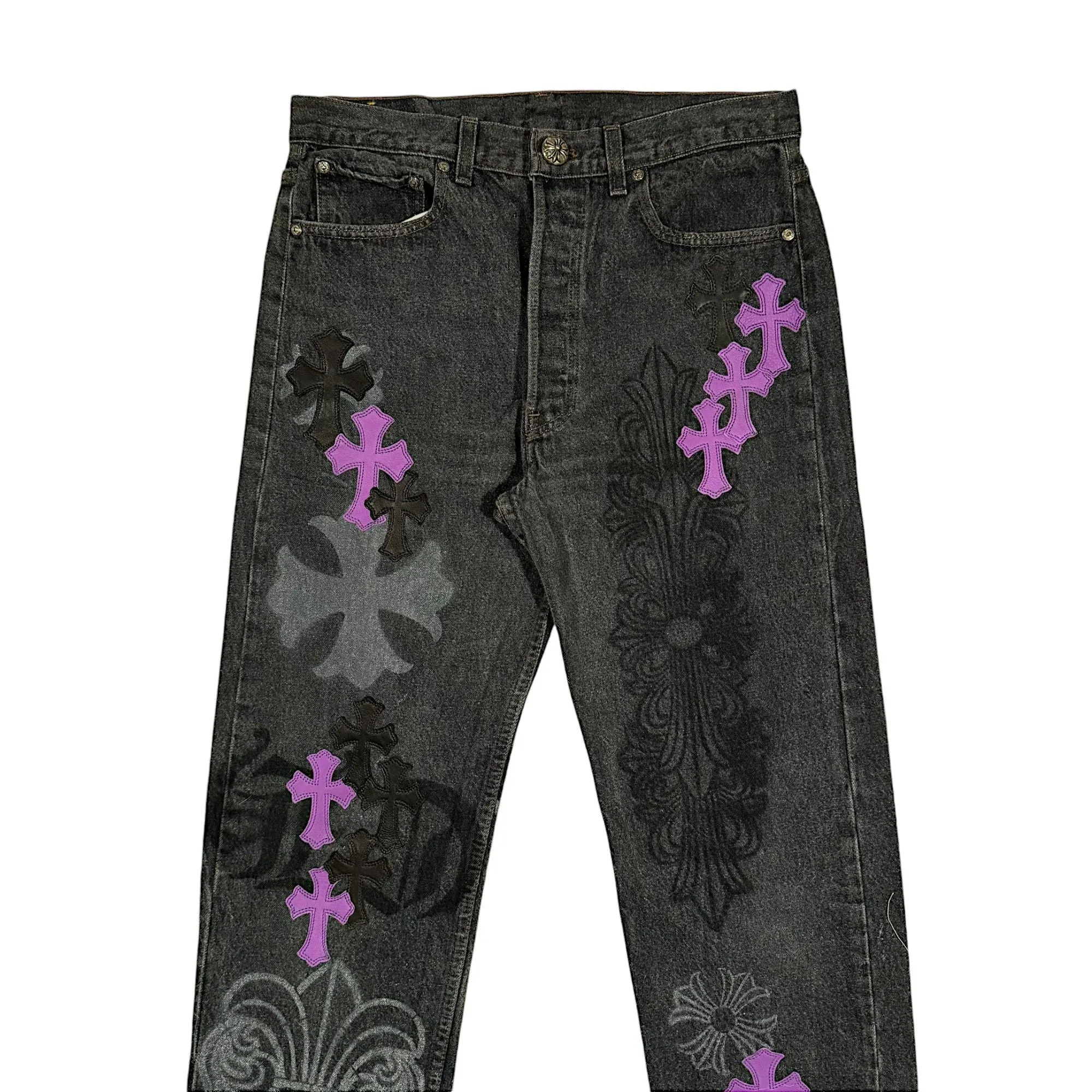 Stencil Cross Patch Levi's Jeans