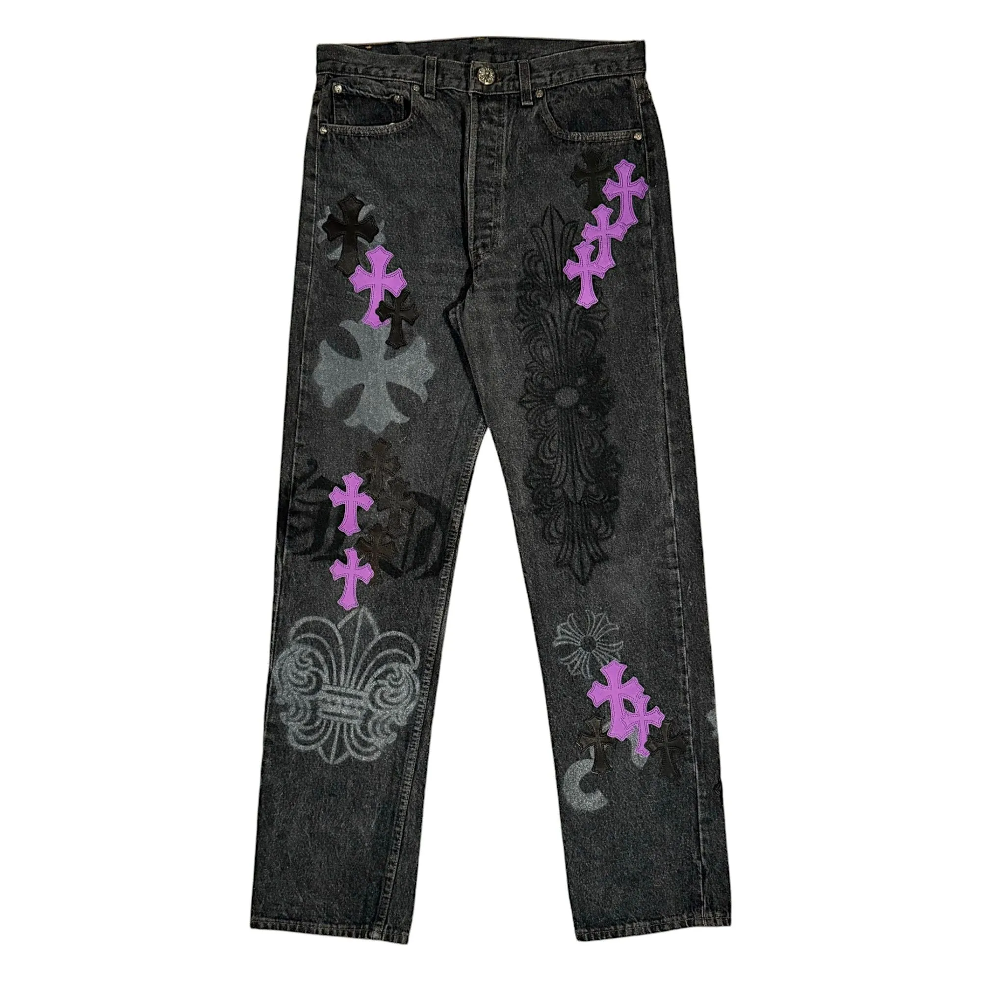 Stencil Cross Patch Levi's Jeans