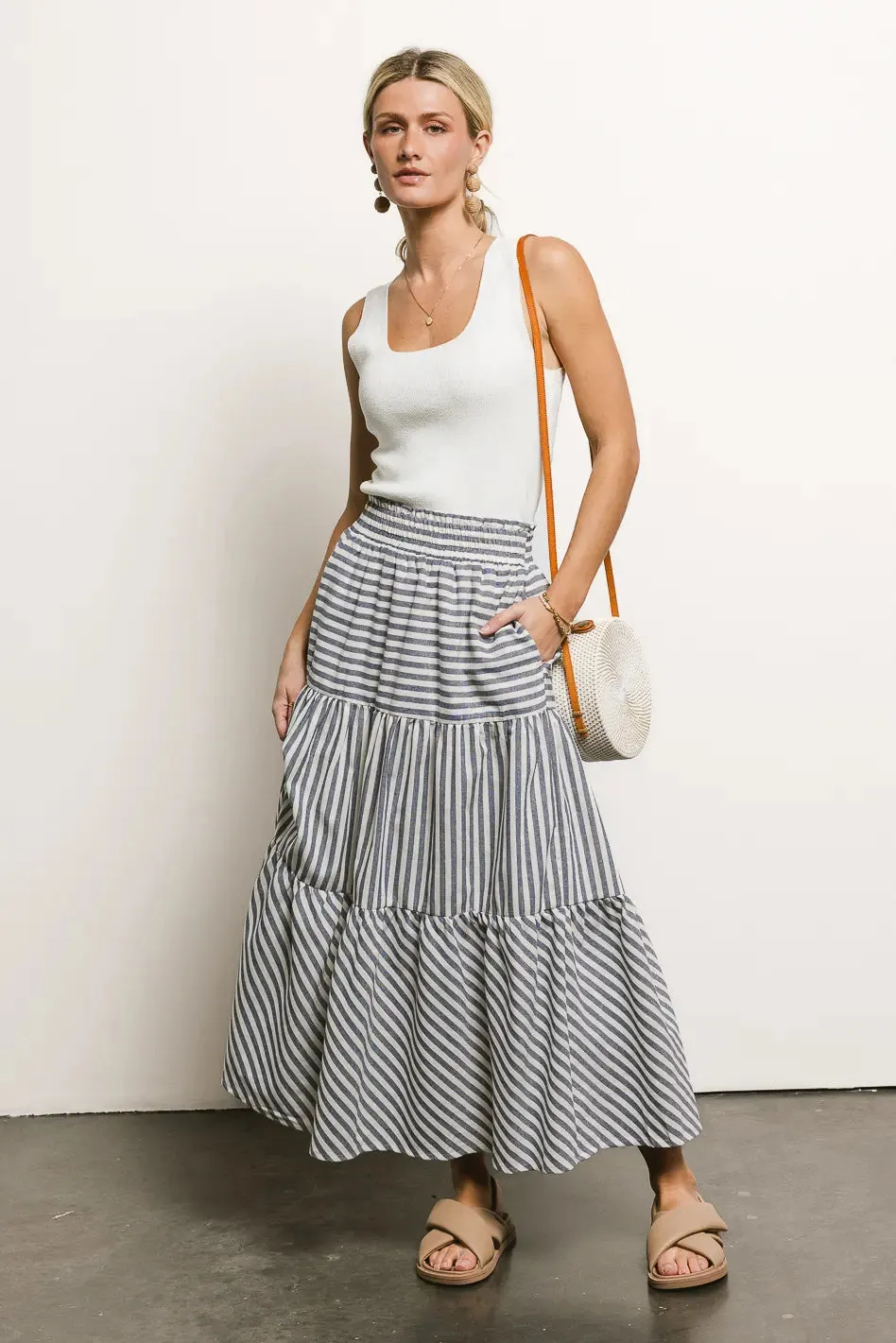 Textured Sweater Tank in White - FINAL SALE
