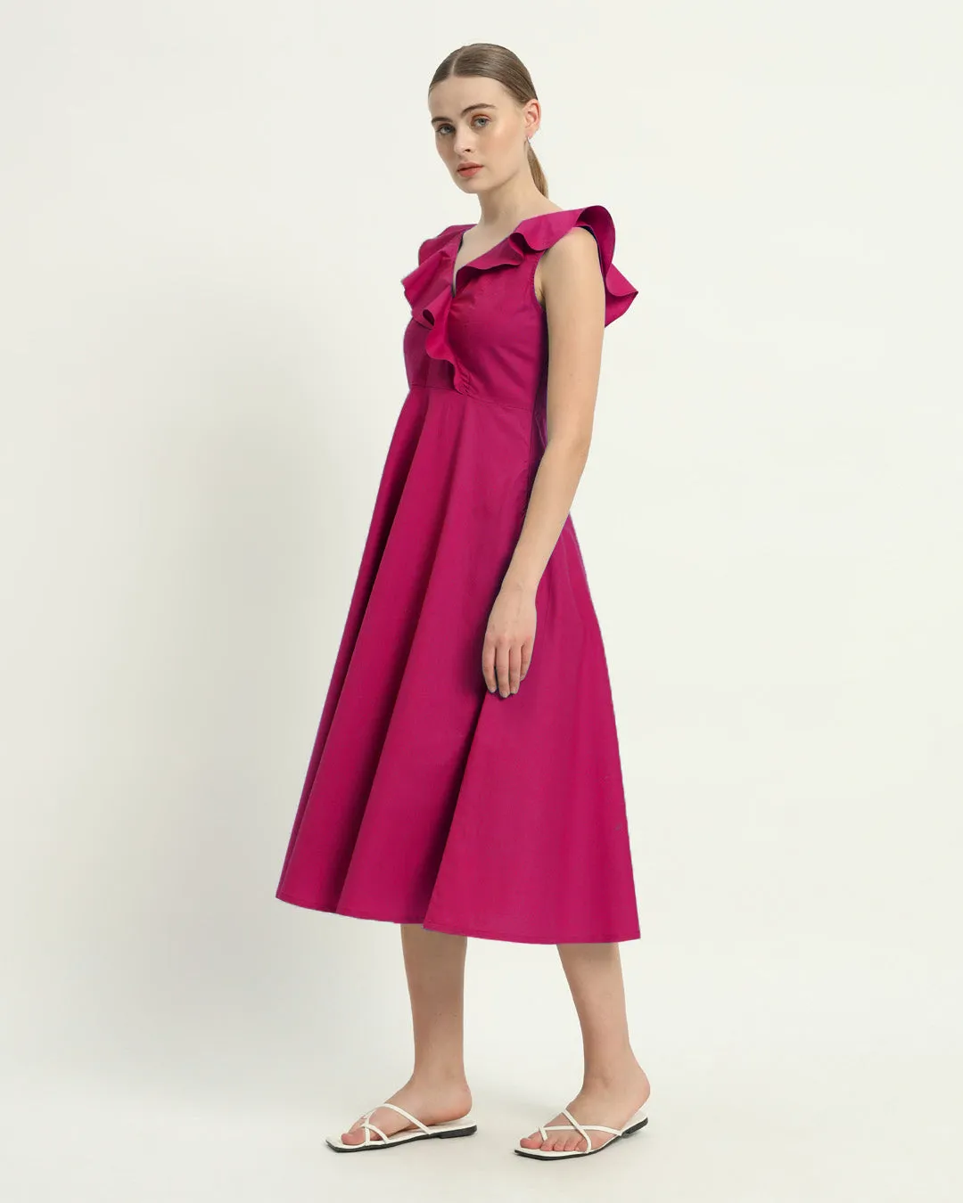 The Albany Berry Cotton Dress