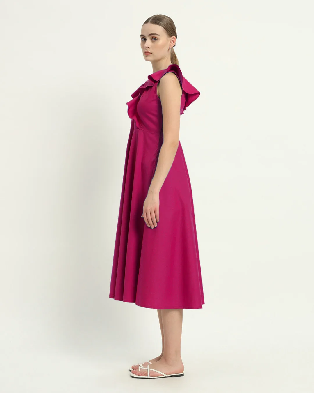 The Albany Berry Cotton Dress