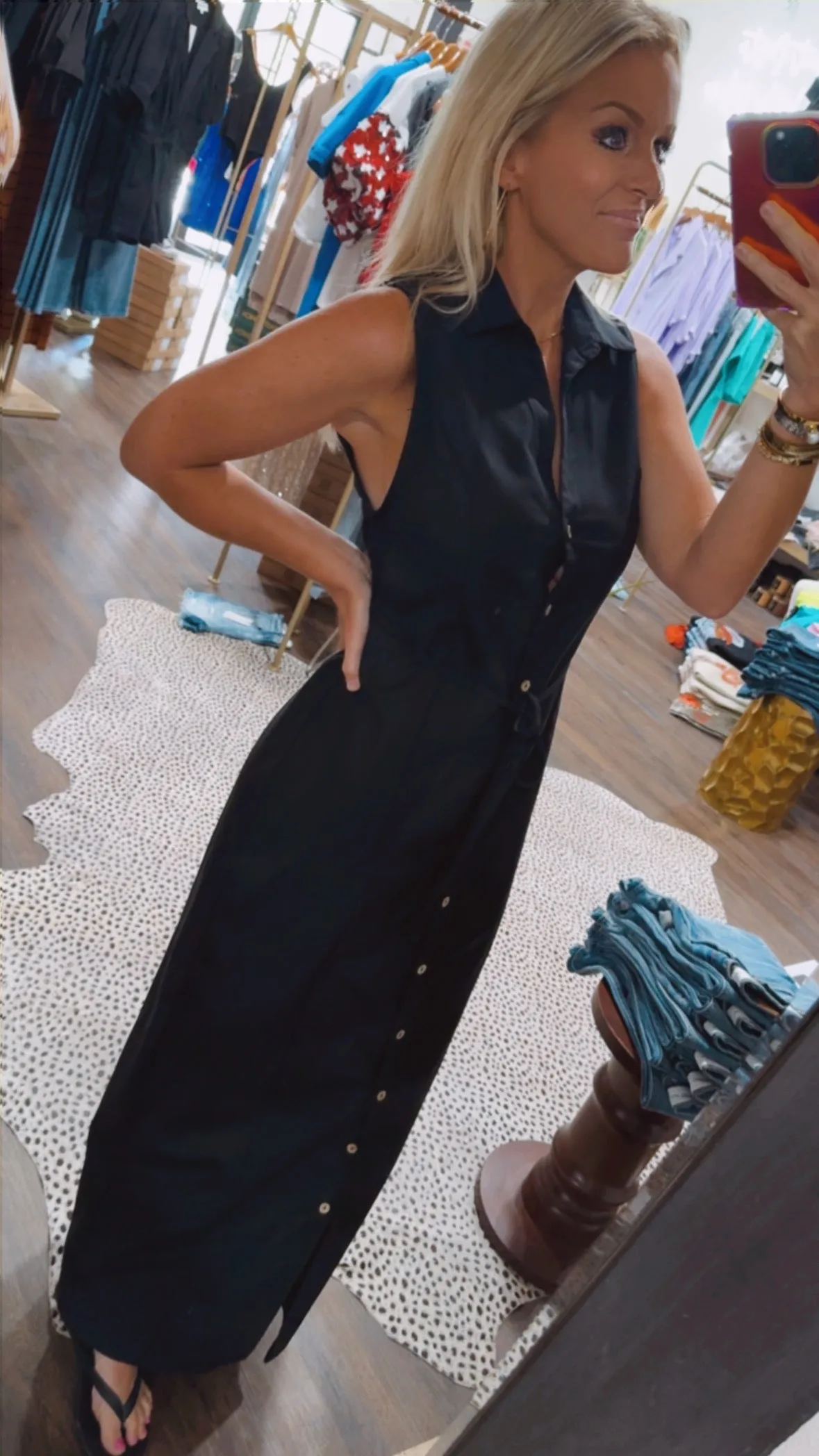 The Collared Shirt Dress in Black