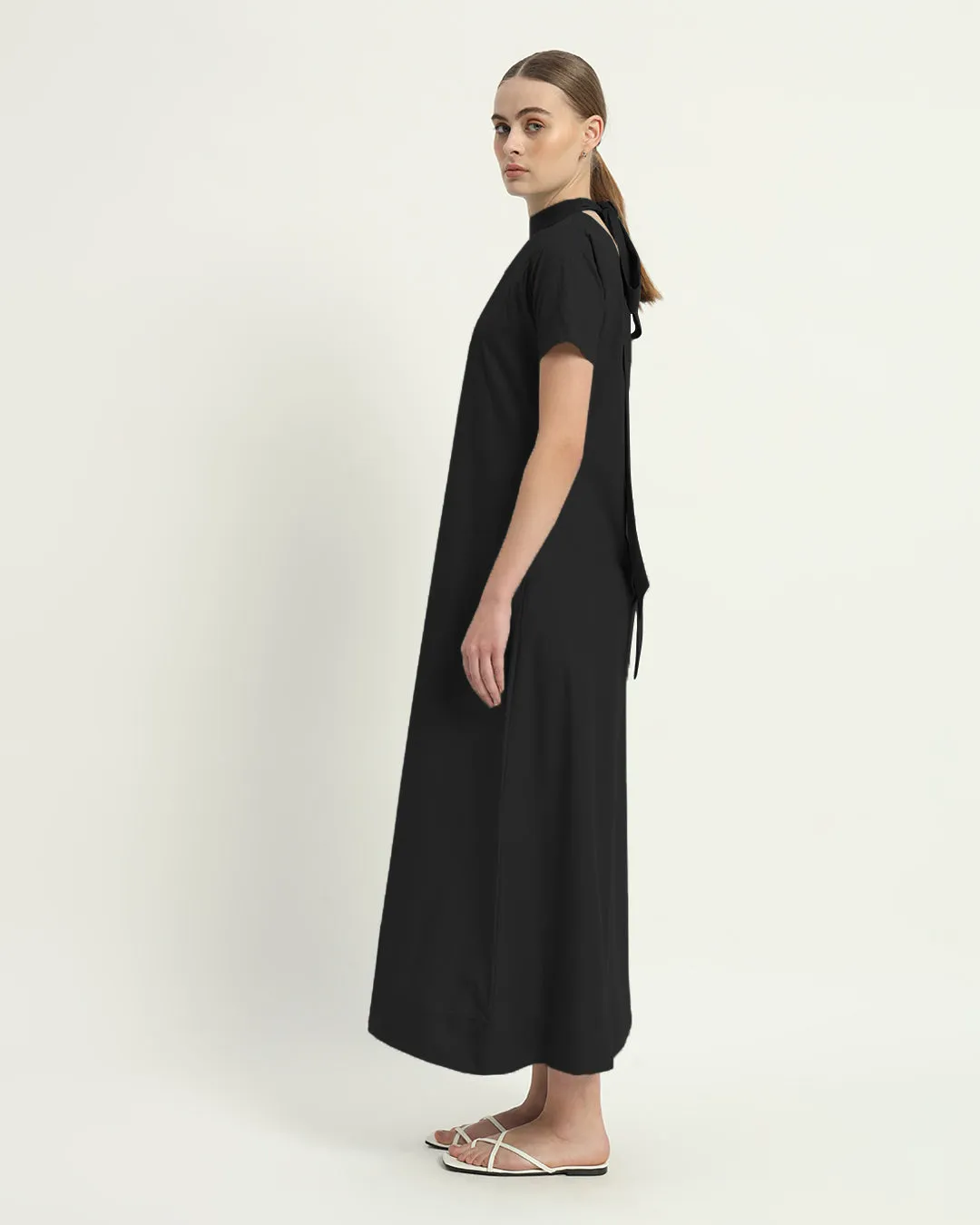 The Hermon Noir Cotton Dress
