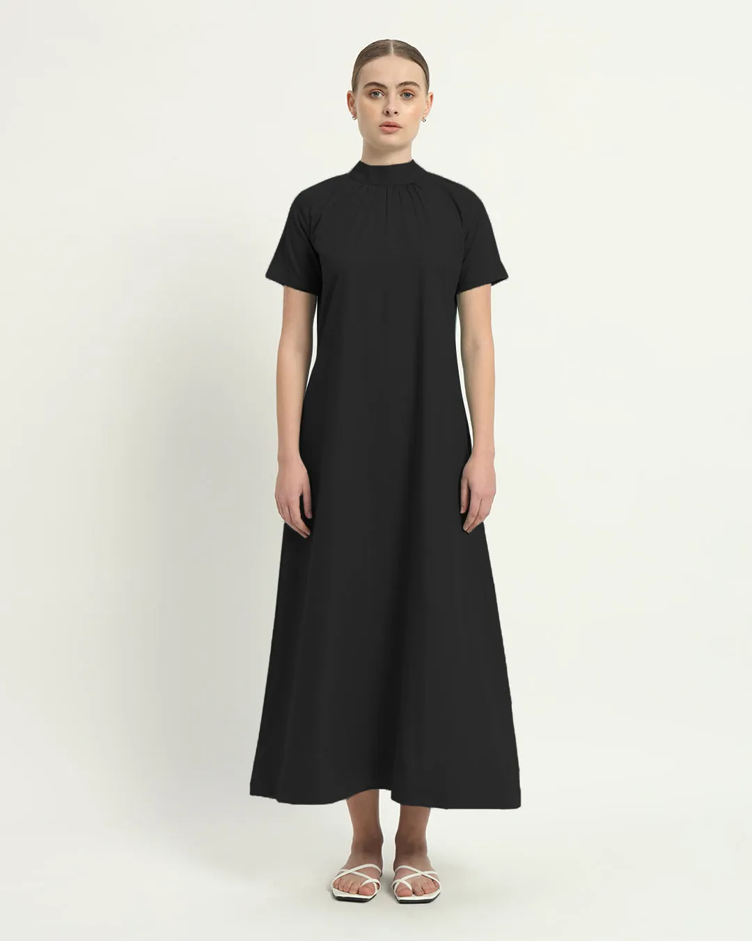 The Hermon Noir Cotton Dress