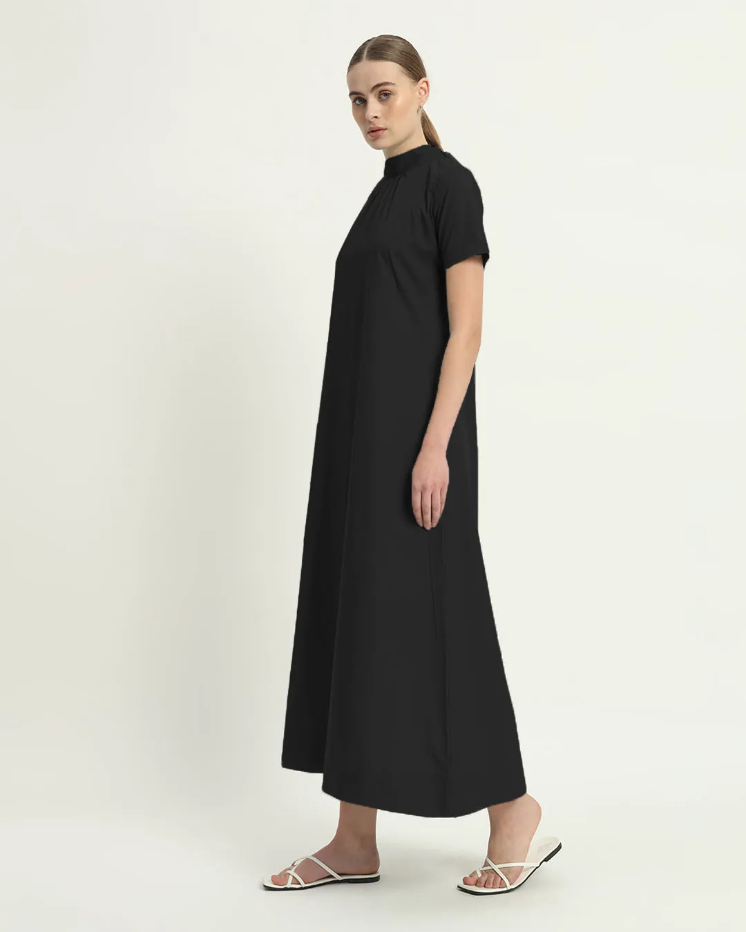 The Hermon Noir Cotton Dress