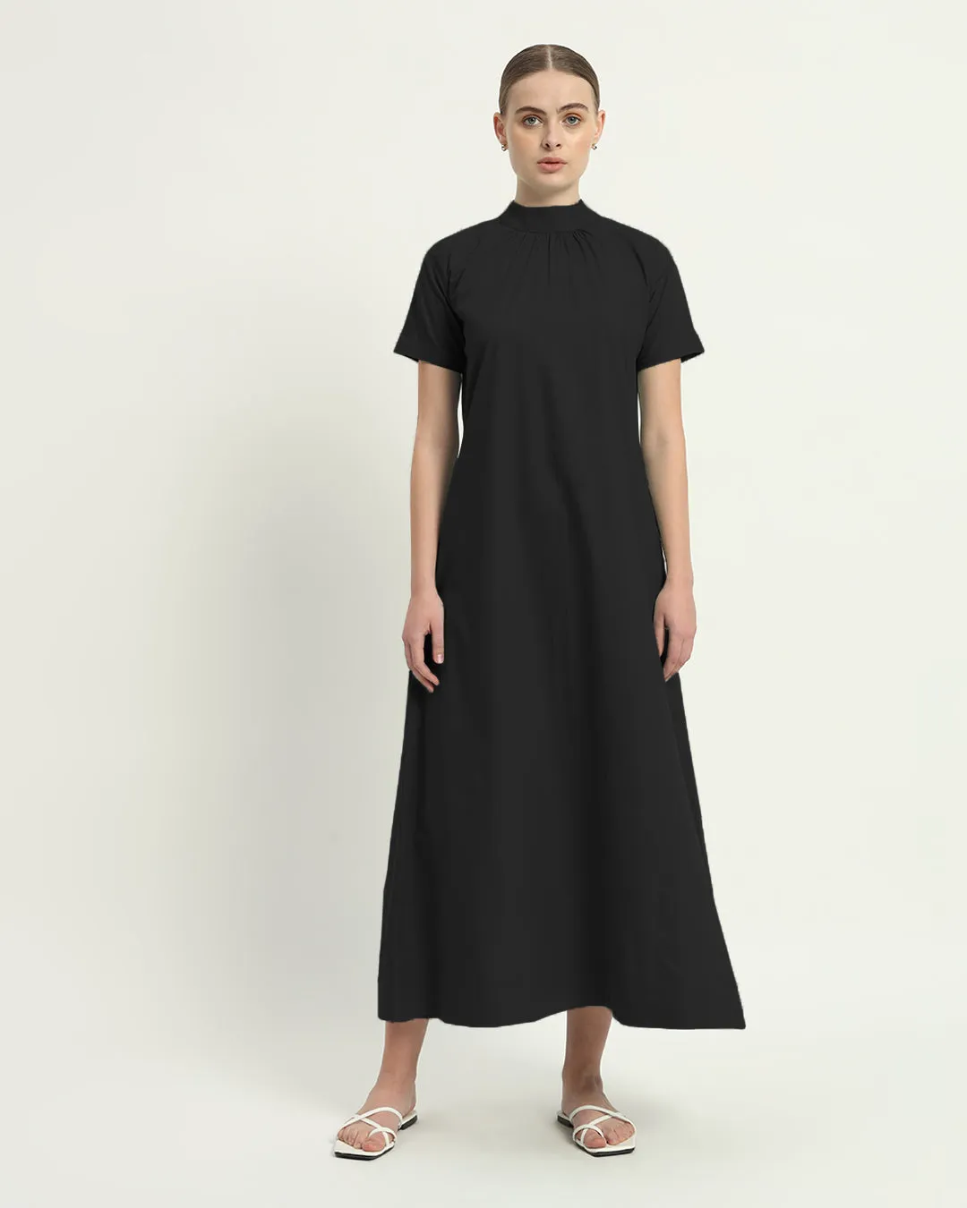 The Hermon Noir Cotton Dress