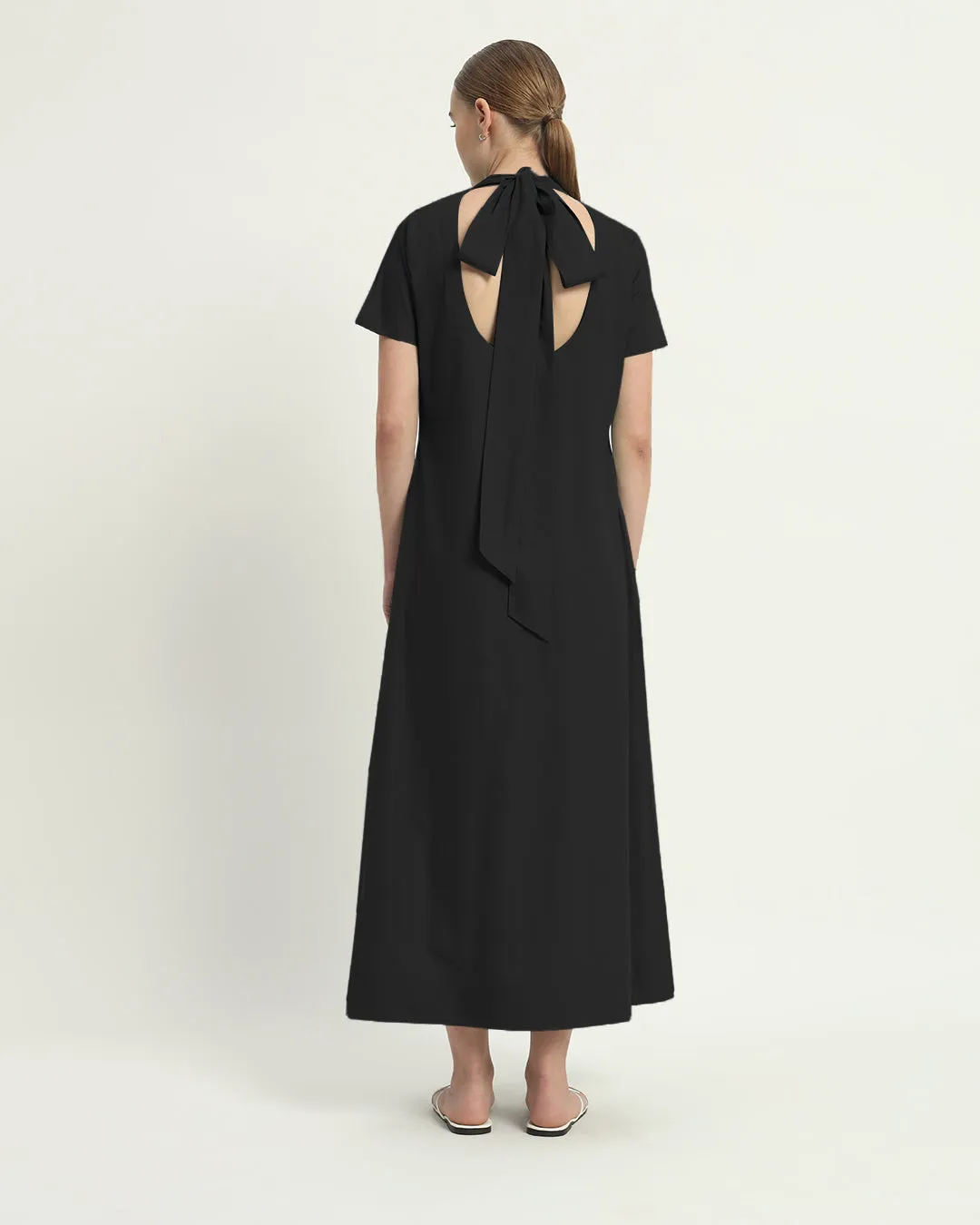 The Hermon Noir Cotton Dress