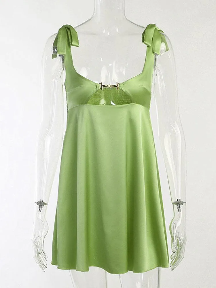 Toleet Averil Satin Chain Cut Out Dress