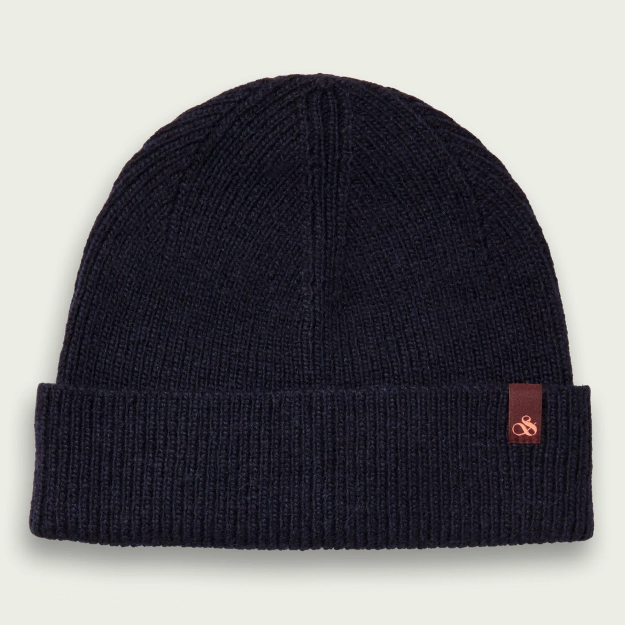 Wool Rib Knit Beanie (Night)